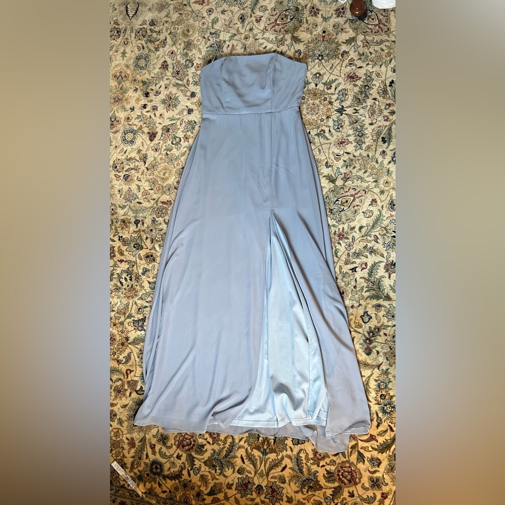 Birdy Grey Dusty Blue Strapless Dress